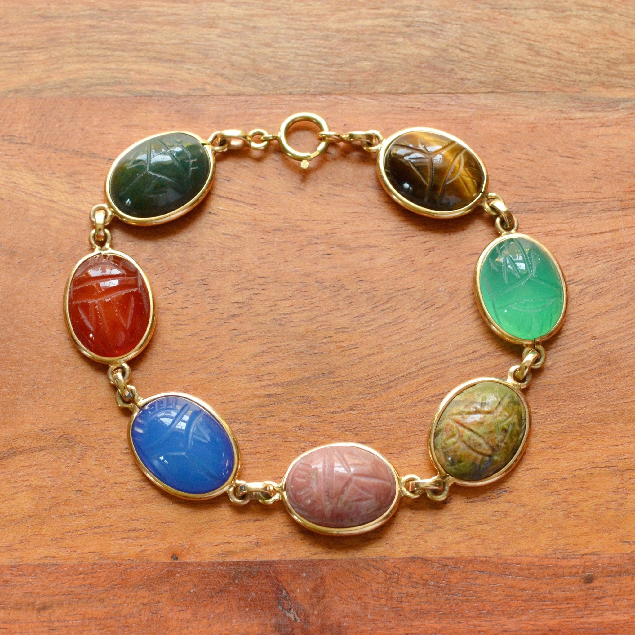 Scarab bracelet 14k on sale gold