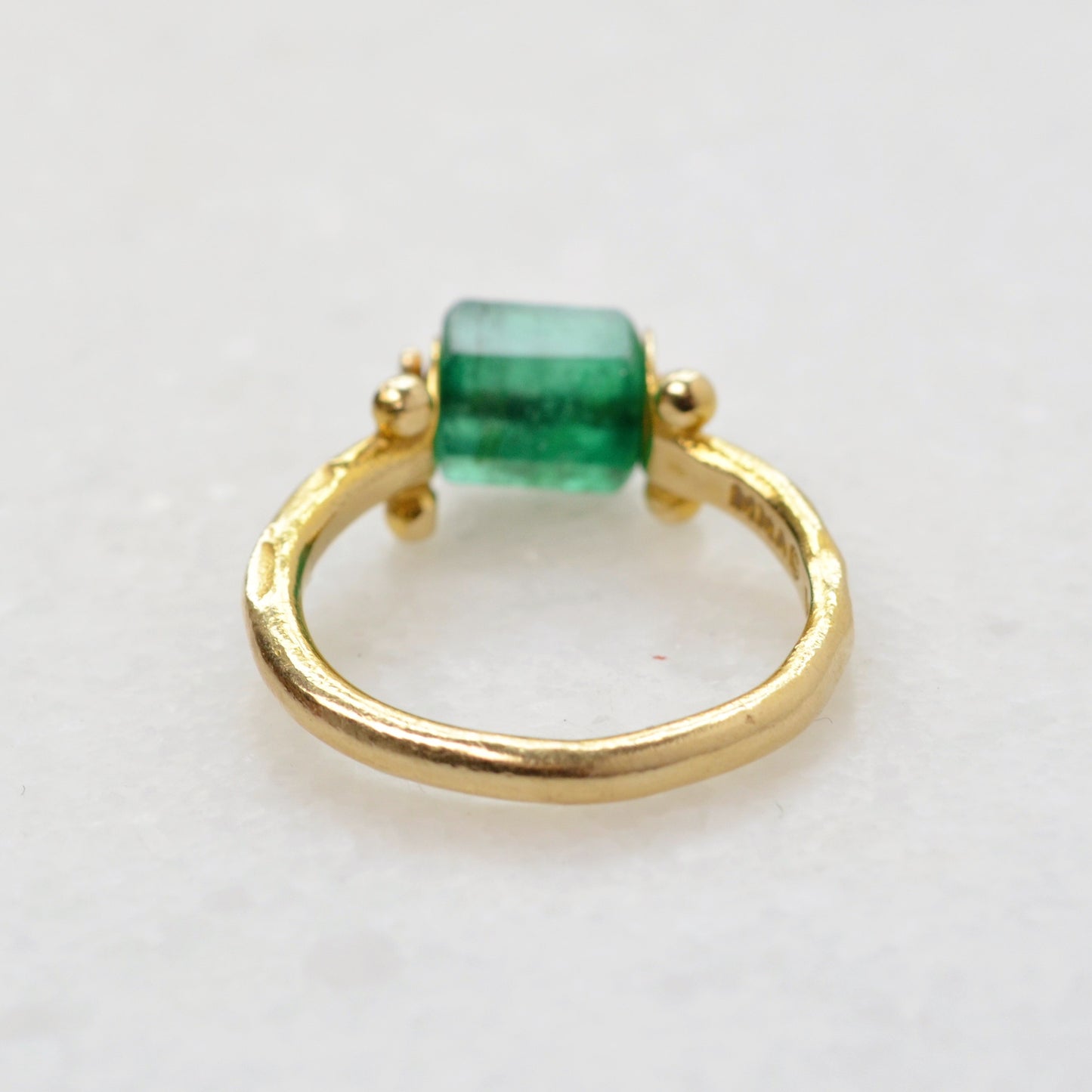 Vintage Metropolitan Museum of Art Emerald and 14k Gold Ring