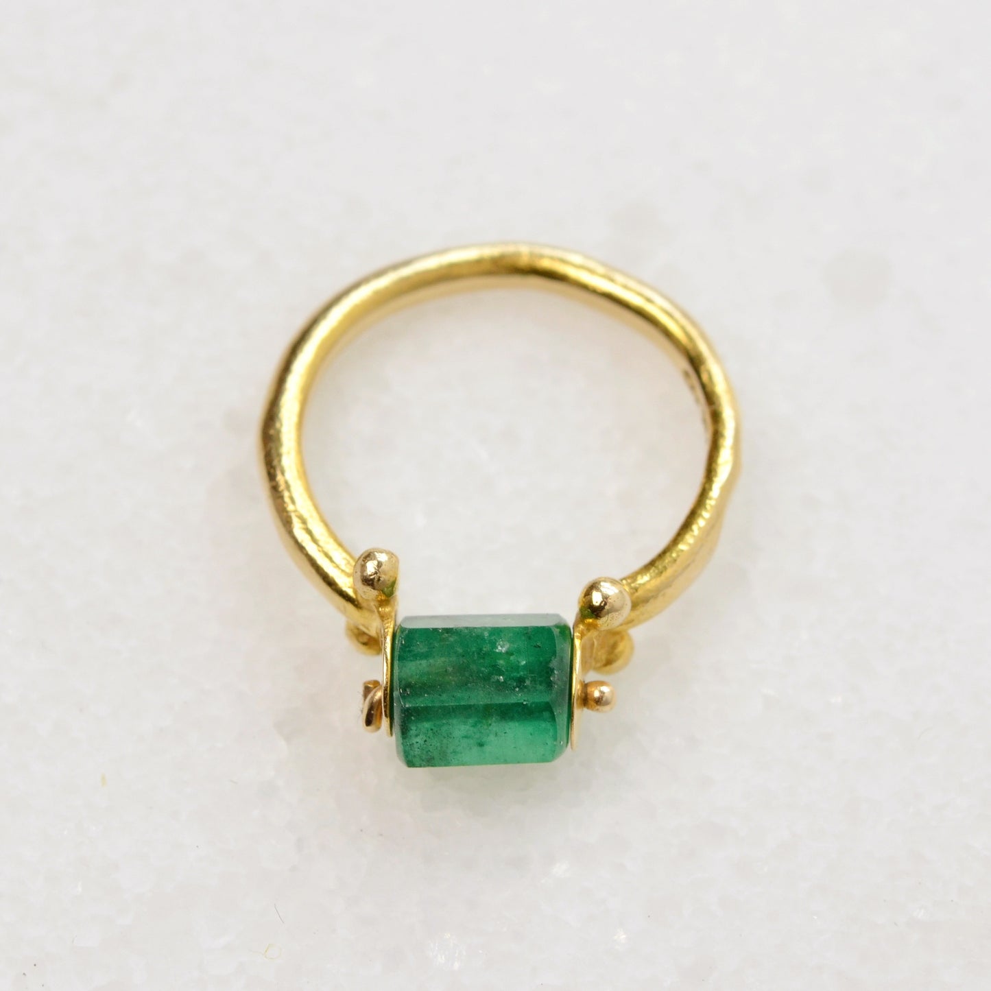 Vintage Metropolitan Museum of Art Emerald and 14k Gold Ring