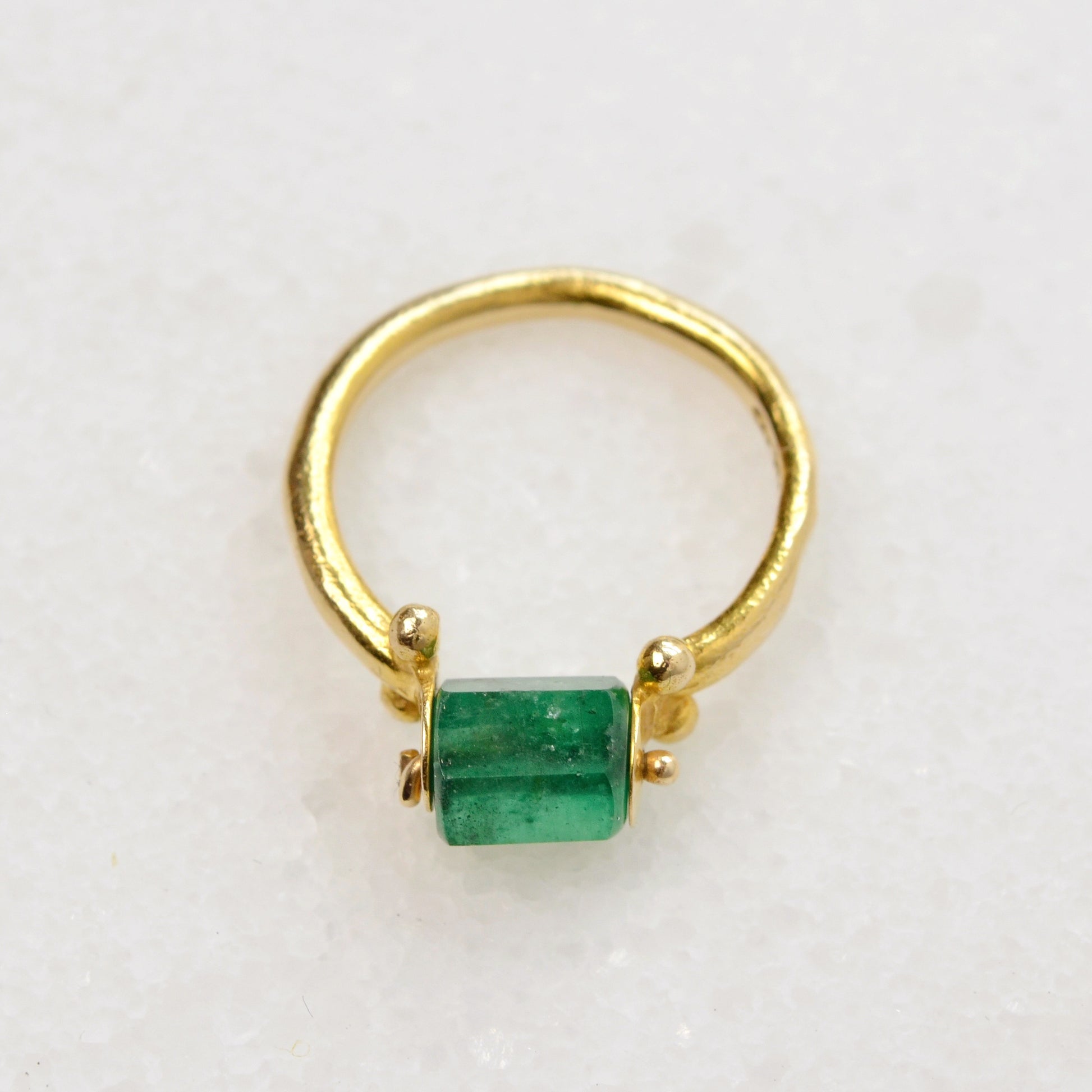 Vintage Metropolitan Museum of Art Emerald and 14k Gold Ring