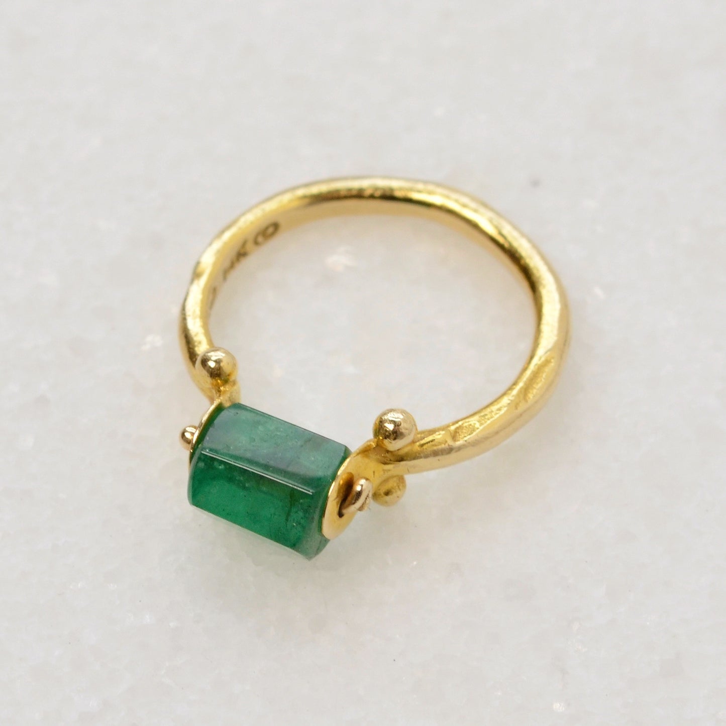Vintage Metropolitan Museum of Art Emerald and 14k Gold Ring