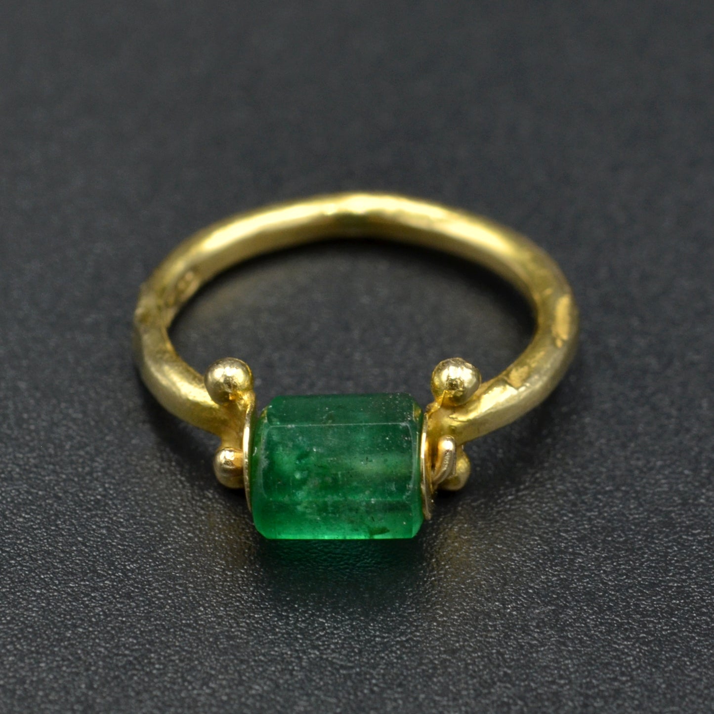 Vintage Metropolitan Museum of Art Emerald and 14k Gold Ring