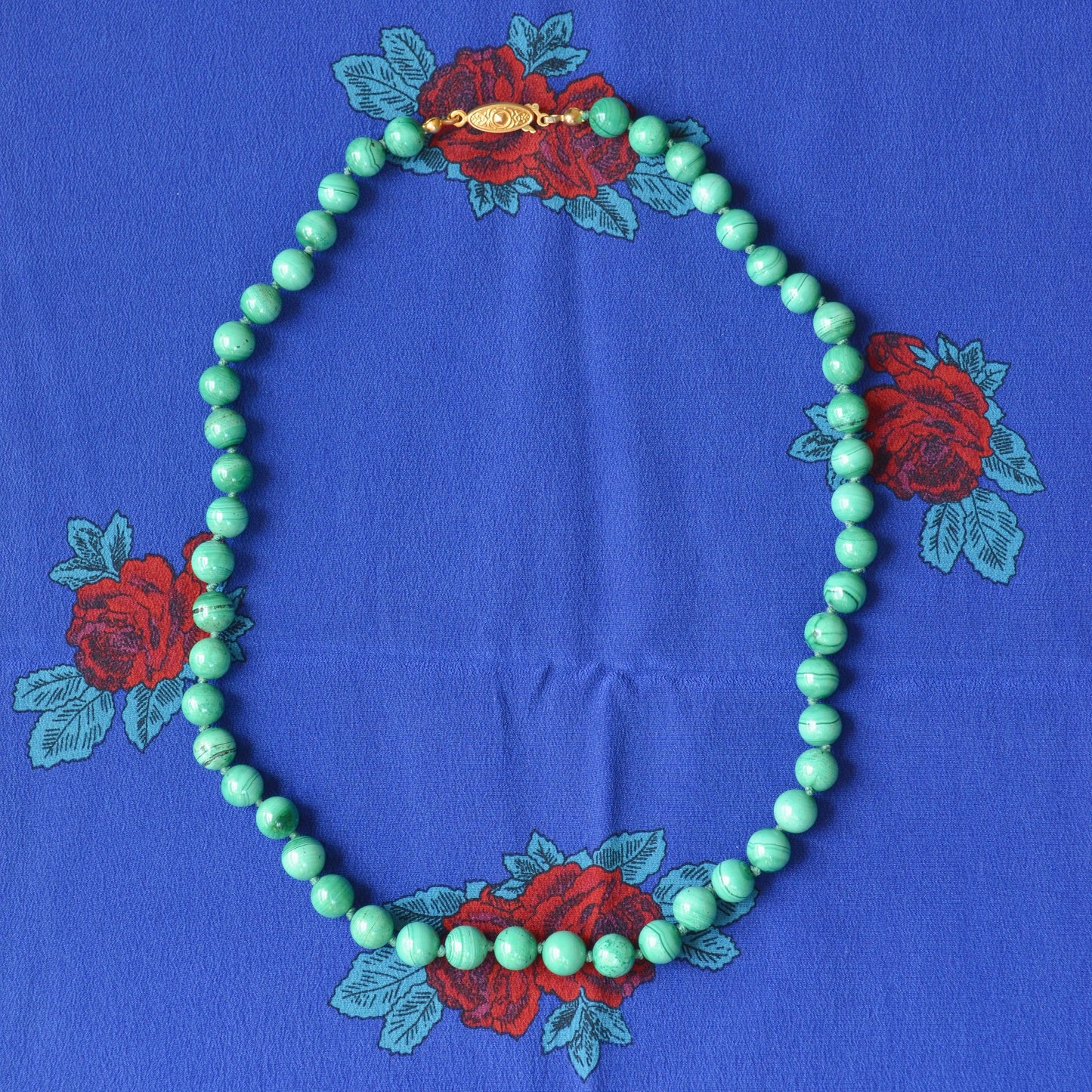 Beaded Malachite Necklace