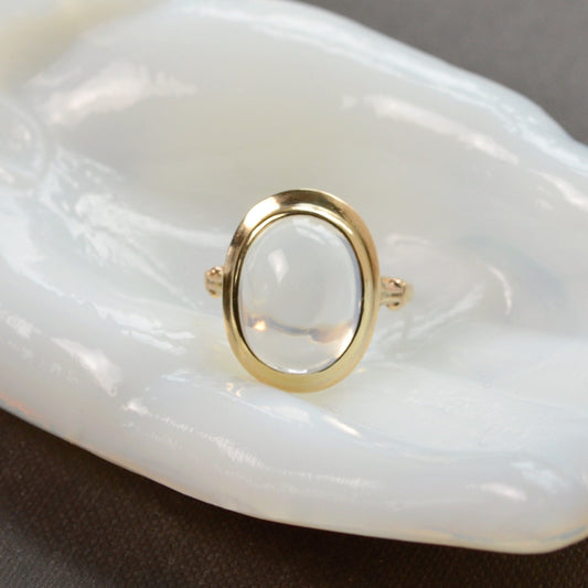 Antique Moonstone and 10k Gold Ring