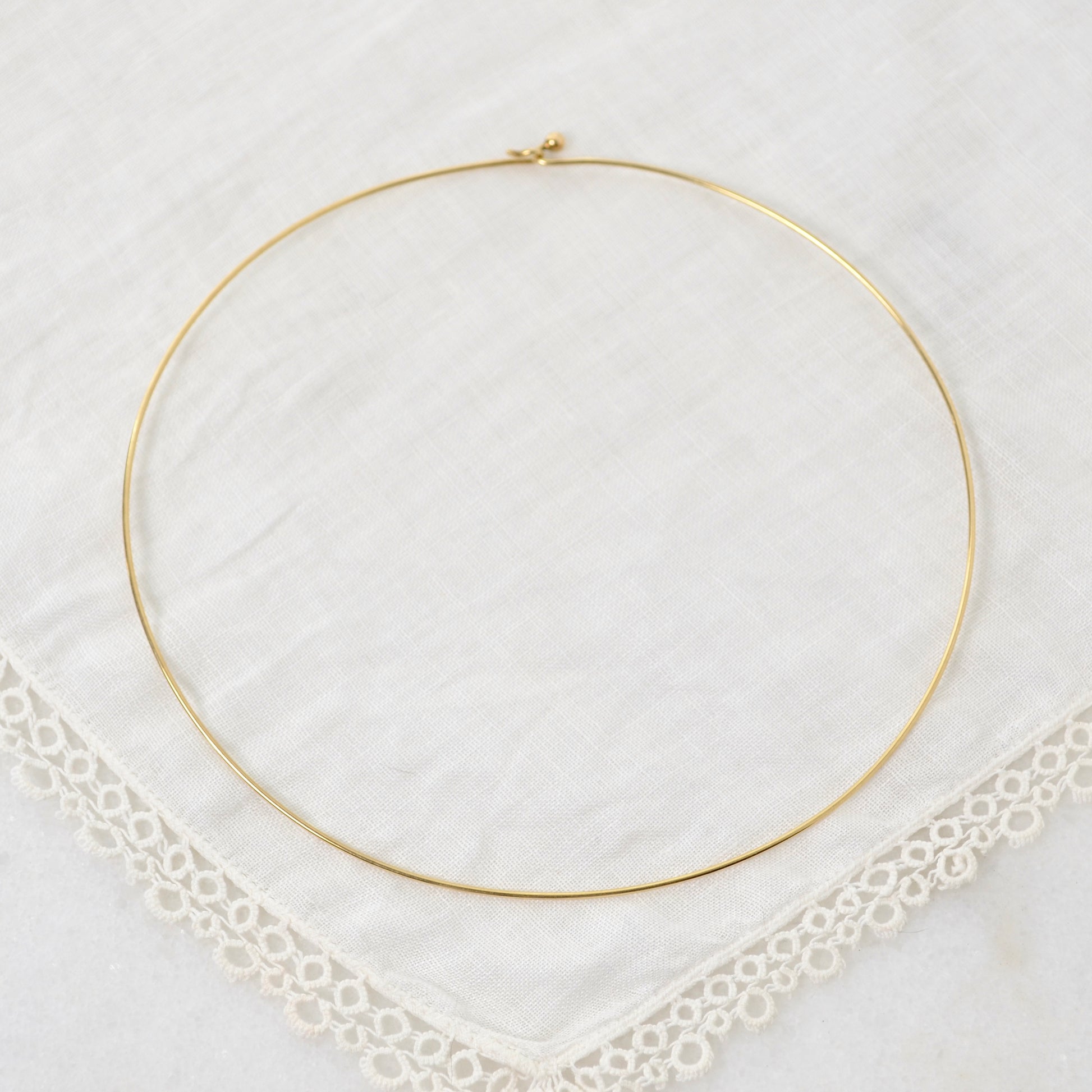 Vintage Omega 14k Gold Wire Collar Torque Necklace II