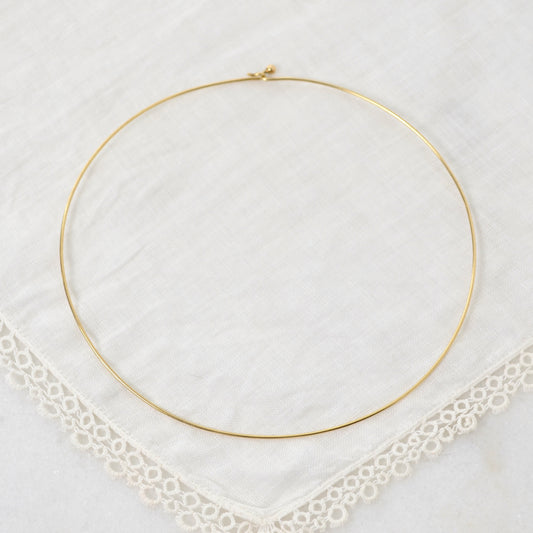 Vintage Omega 14k Gold Wire Collar Torque Necklace II