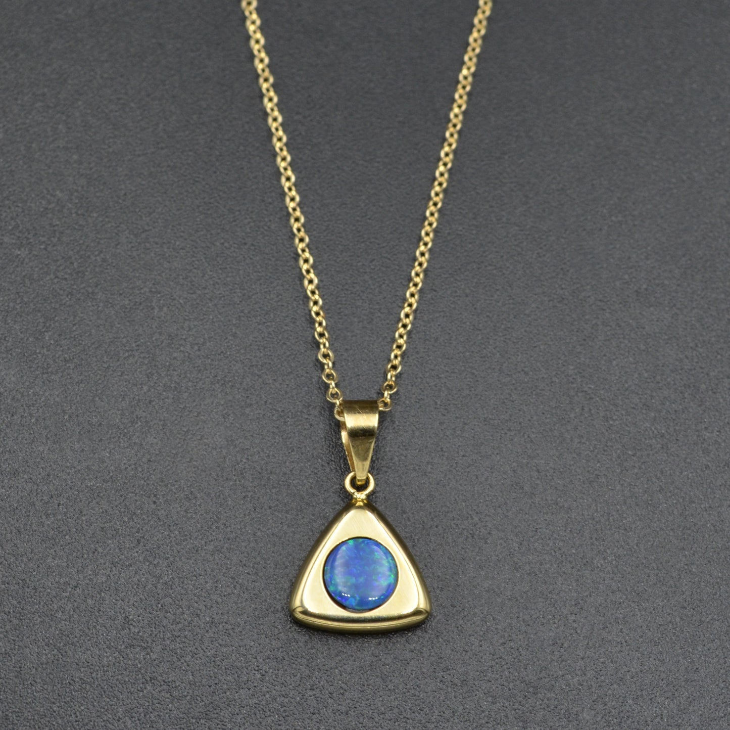 Vintage Opal Cabochon and 14k Gold Necklace