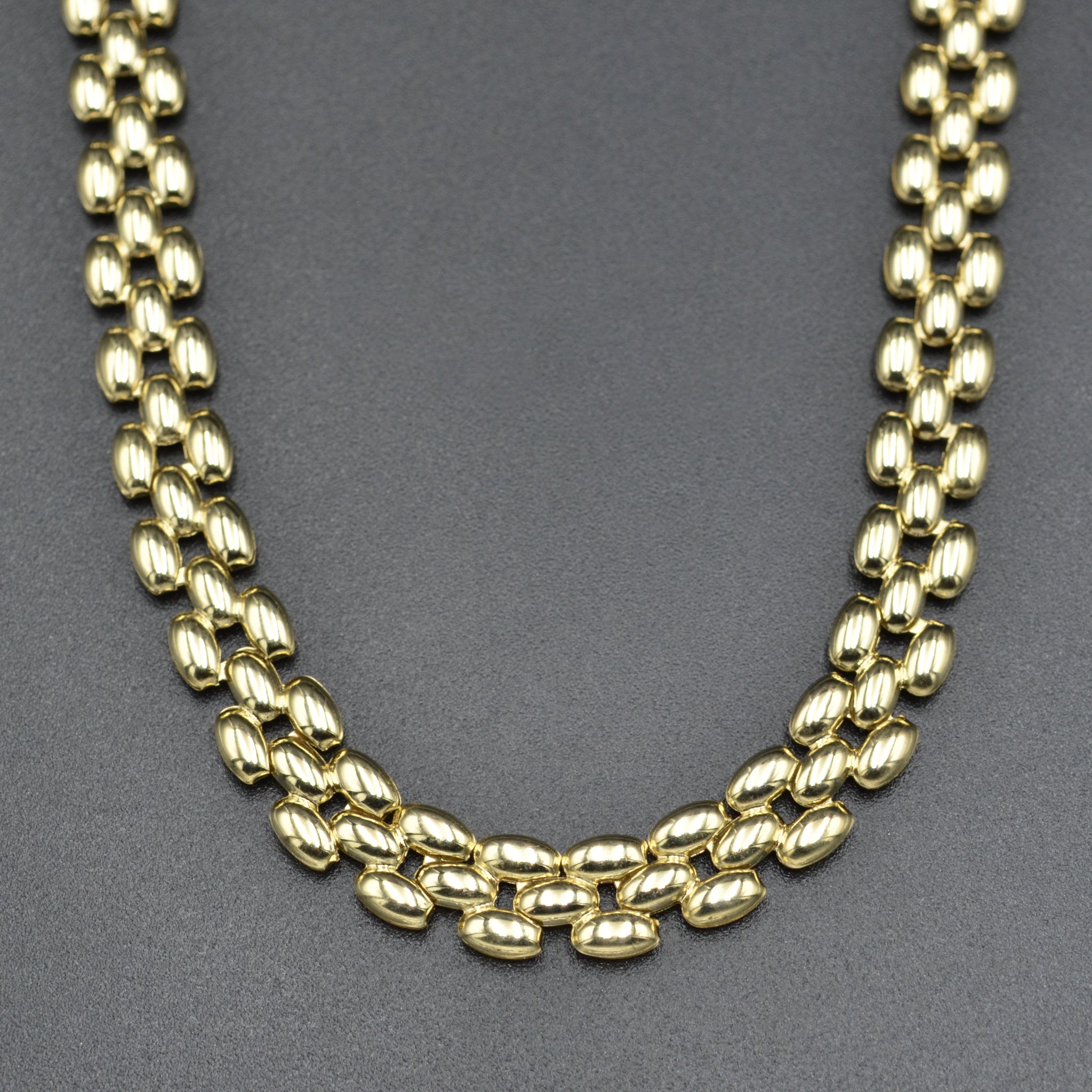Black panther tennis link necklace choker - Yellow Gold – Bijouterie Gonin