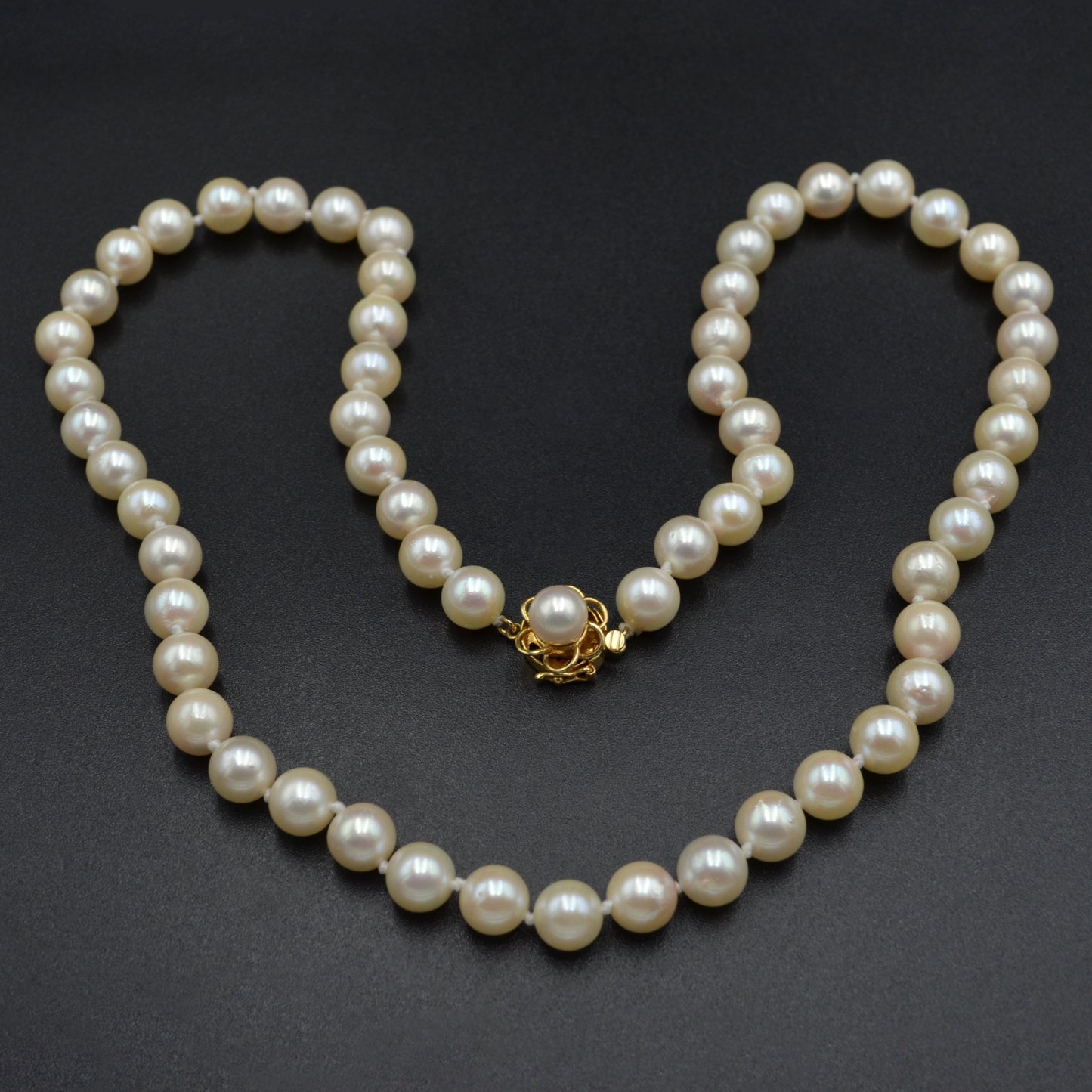 Vintage Pearl and 14k Gold Necklace