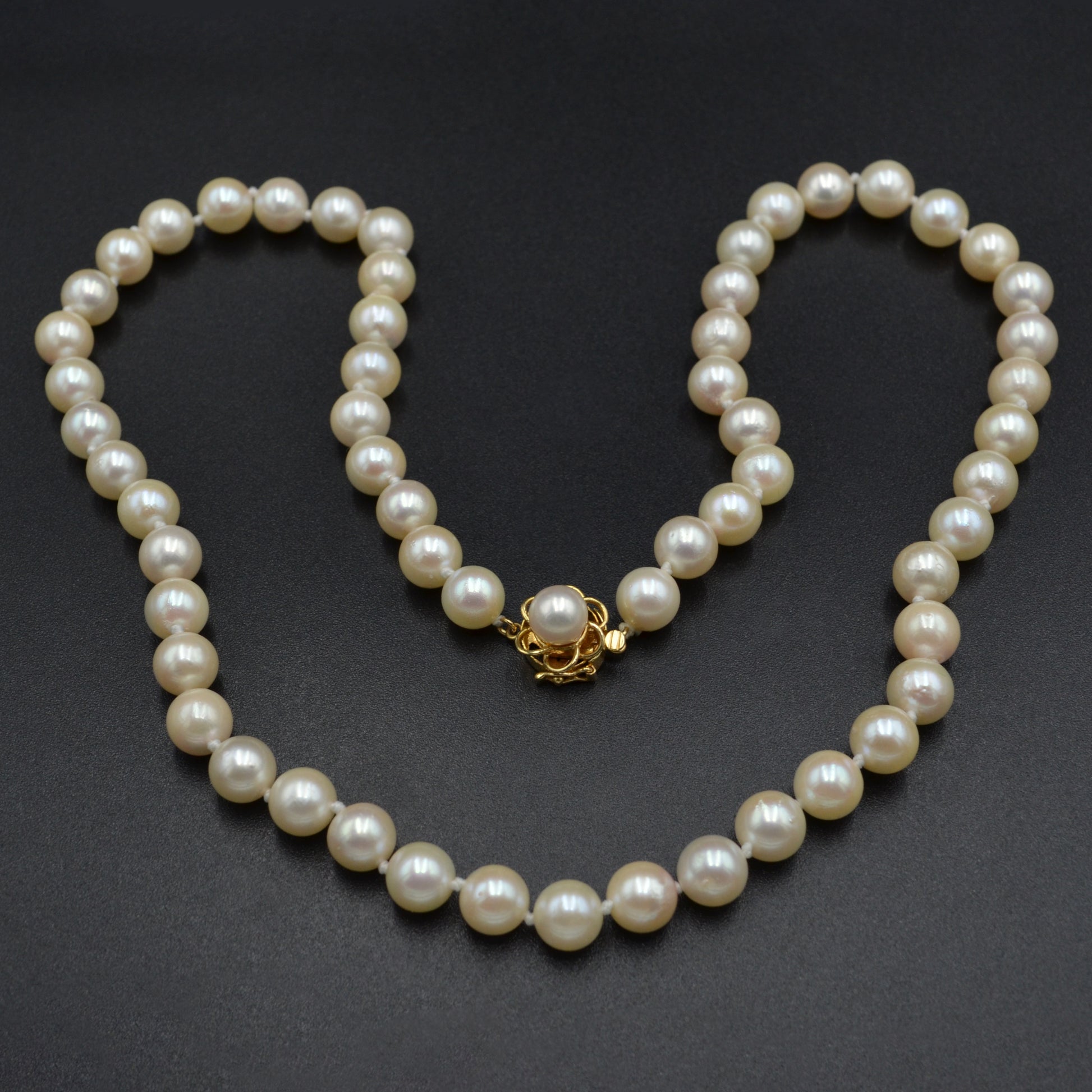Vintage Pearl and 14k Gold Necklace