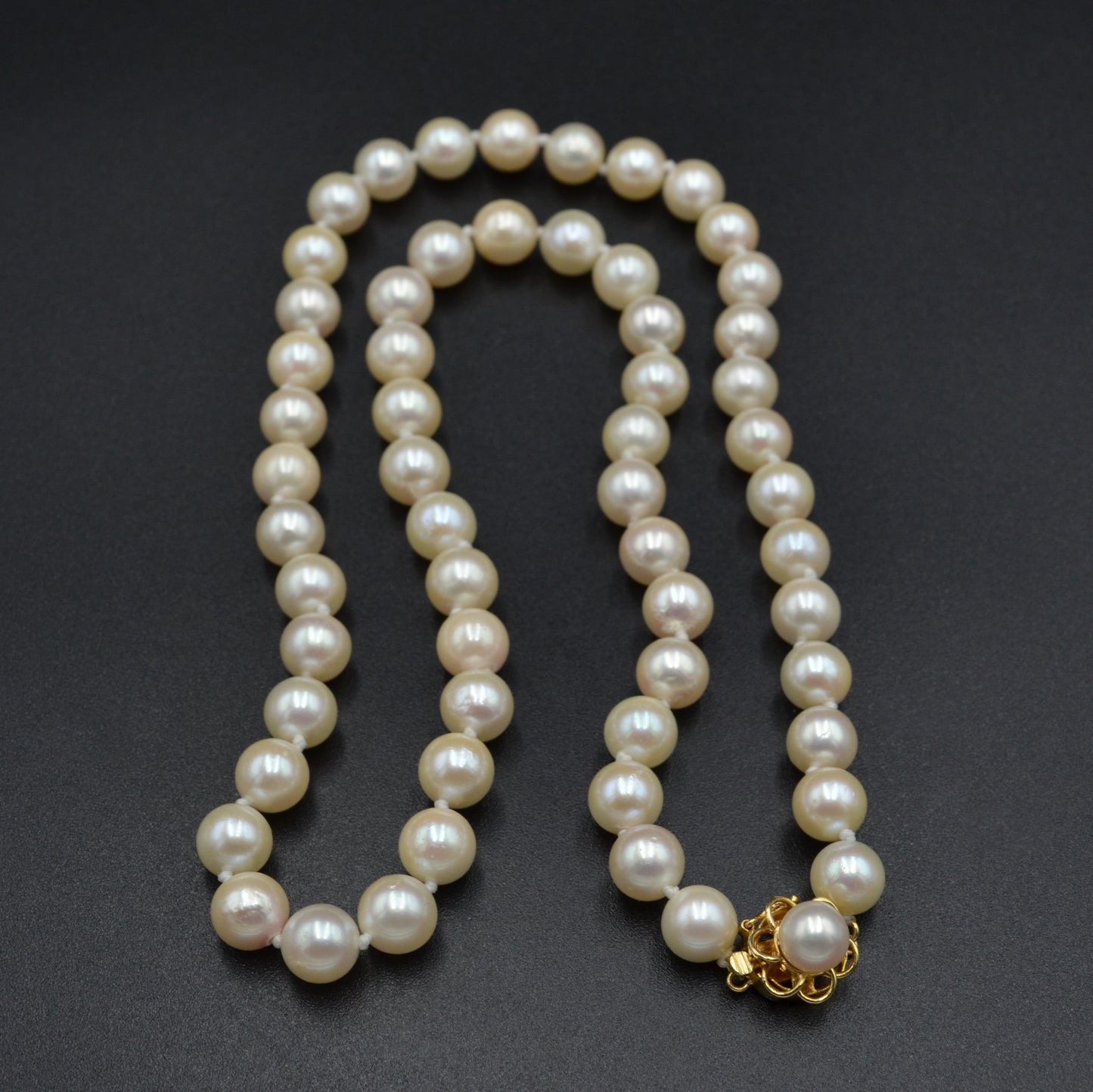 Vintage Pearl and 14k Gold Necklace