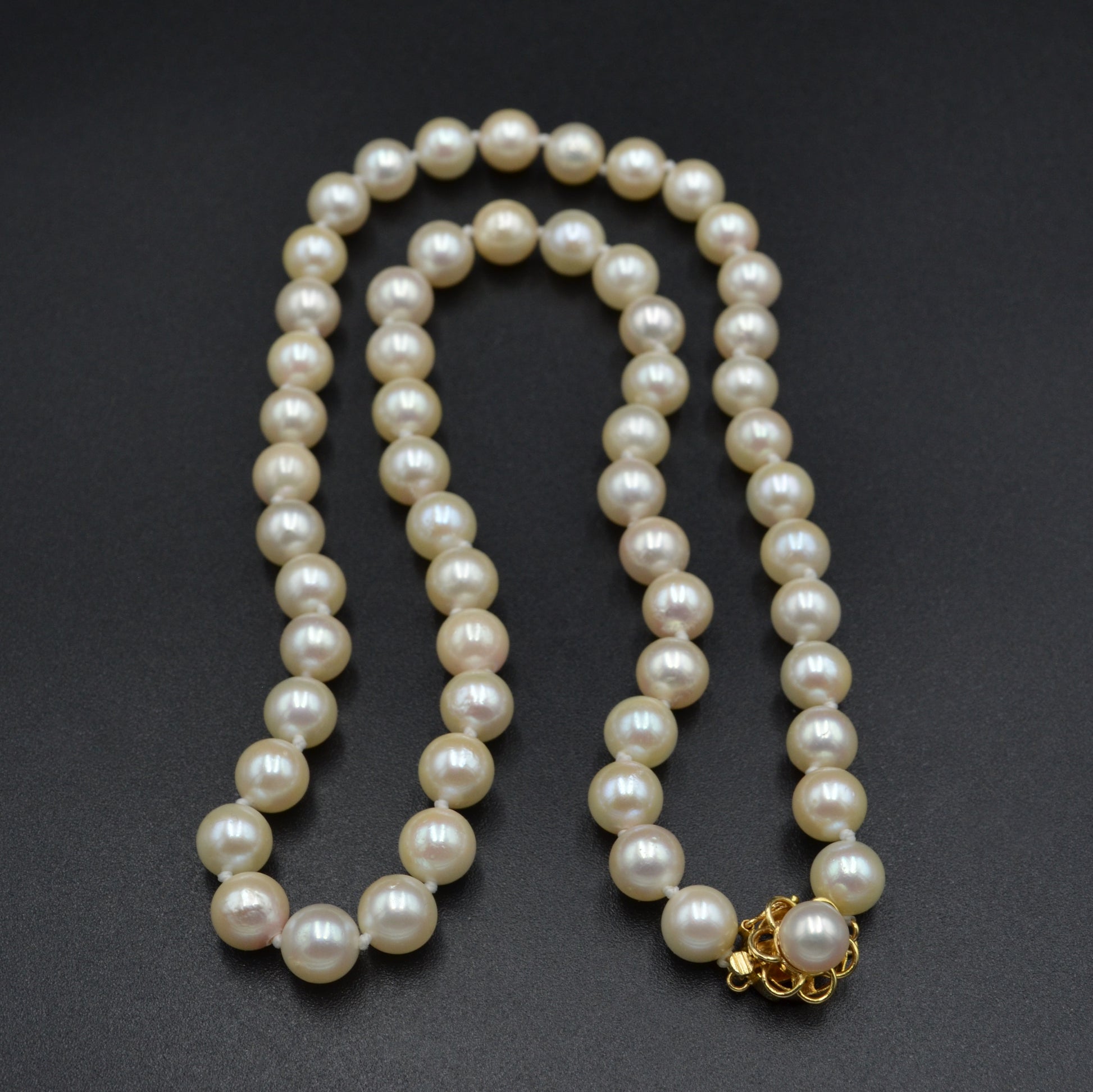 Vintage Pearl and 14k Gold Necklace