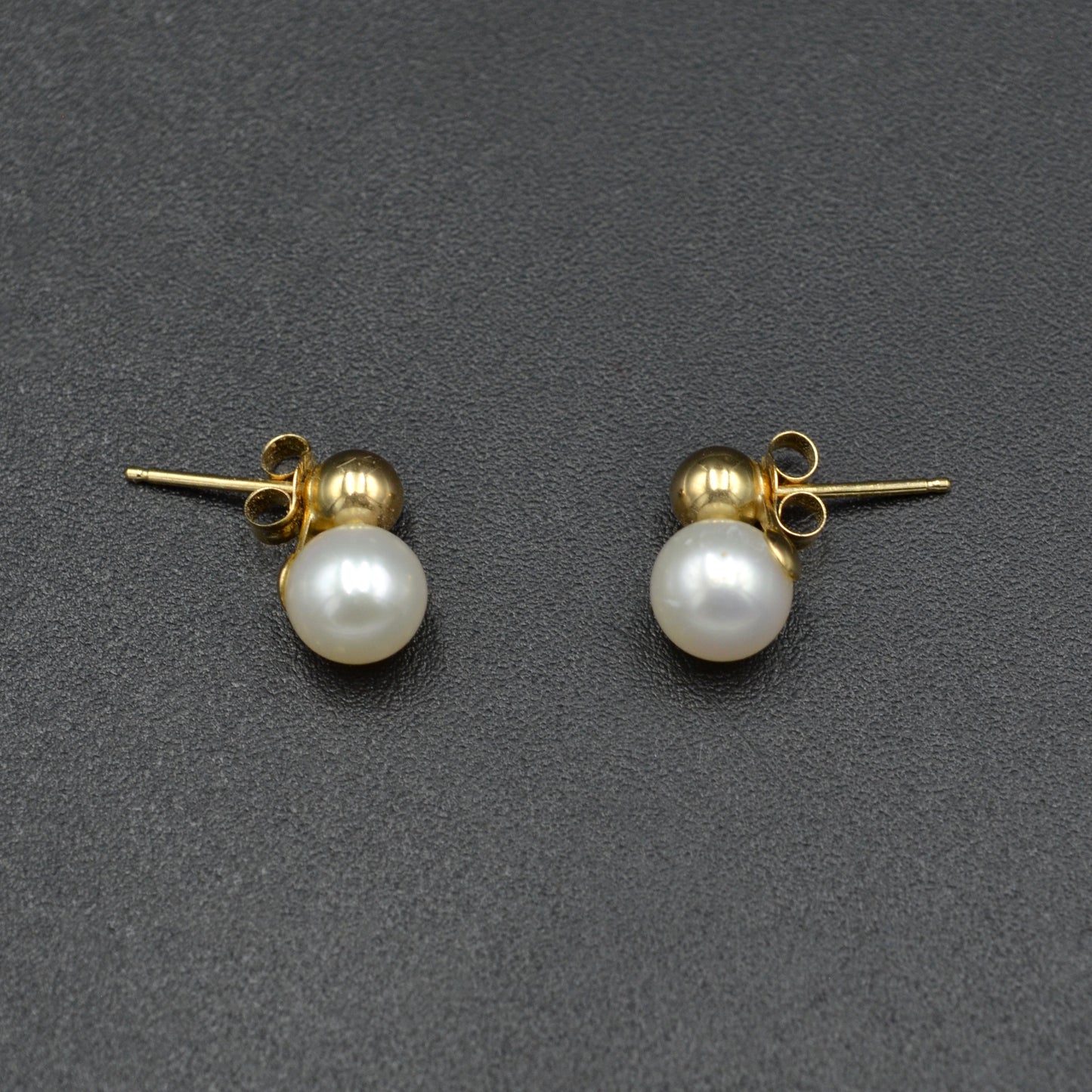 14k Gold and Pearl Post Earrings