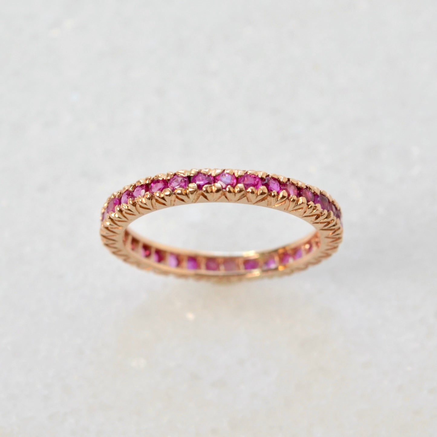 Natural Pink Sapphire and 14k Gold Ring