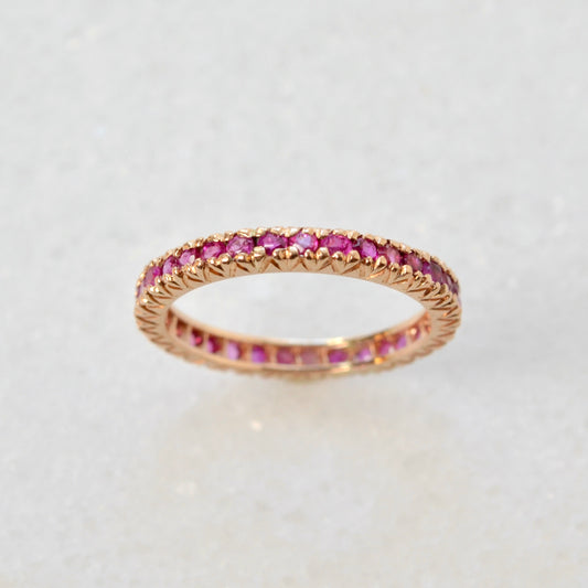 Natural Pink Sapphire and 14k Gold Ring