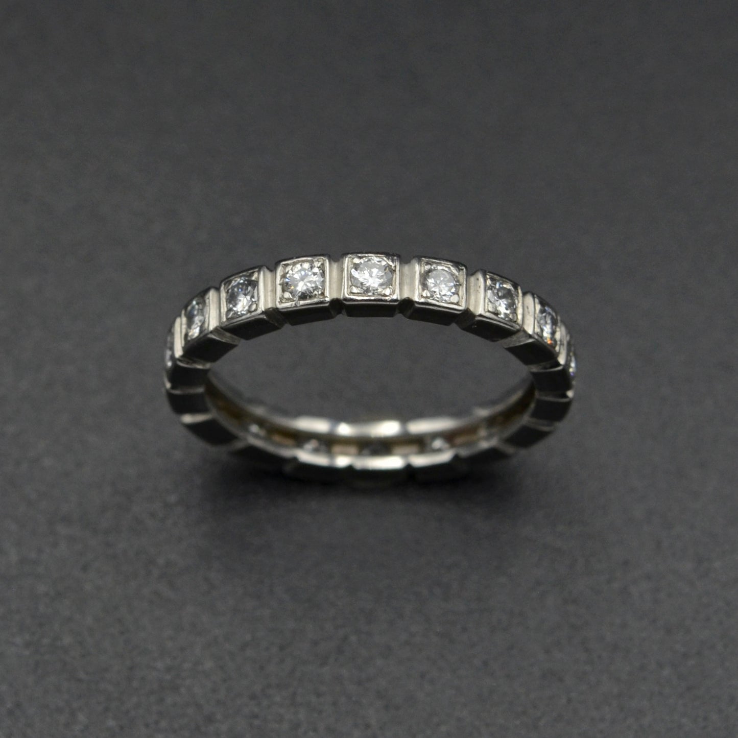 Vintage Diamond and Platinum Eternity Band
