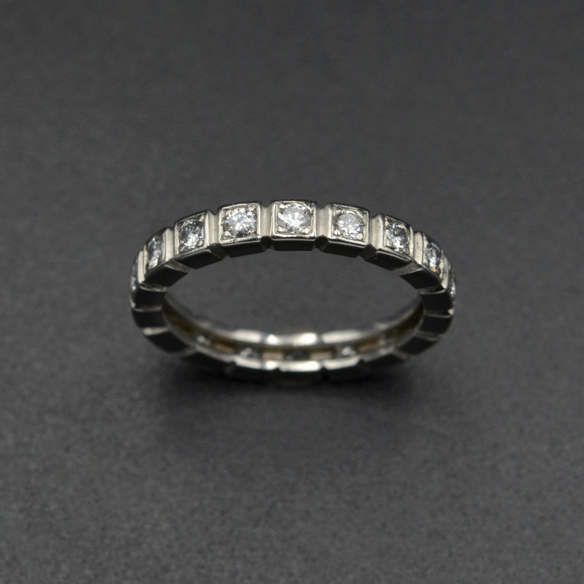 Vintage Diamond and Platinum Eternity Band