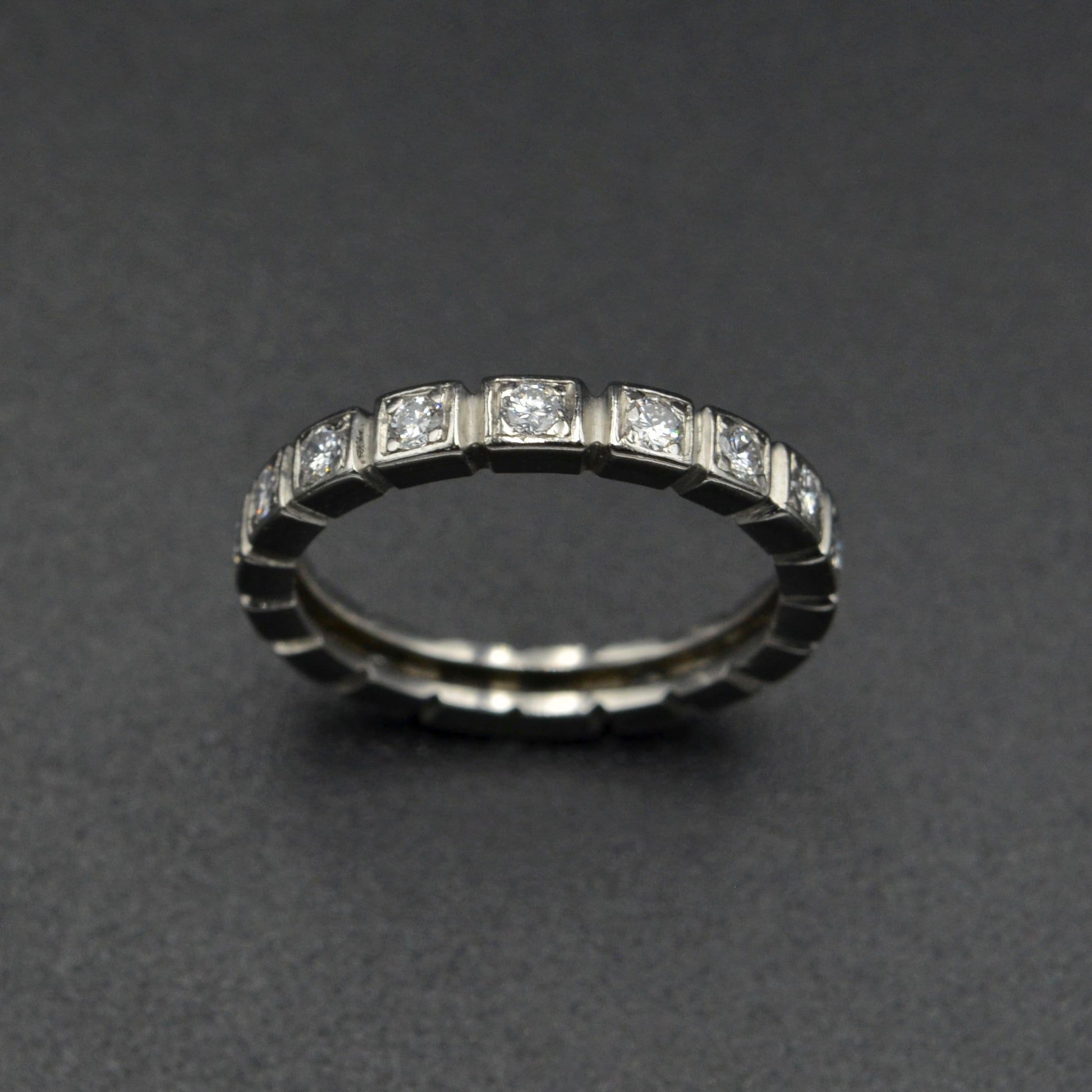 Vintage Diamond and Platinum Eternity Band
