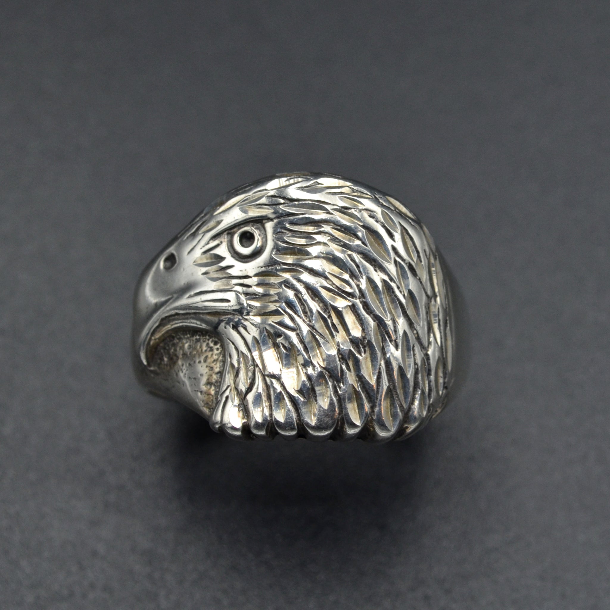 Eagle Head Sterling top Ring sz 9.75