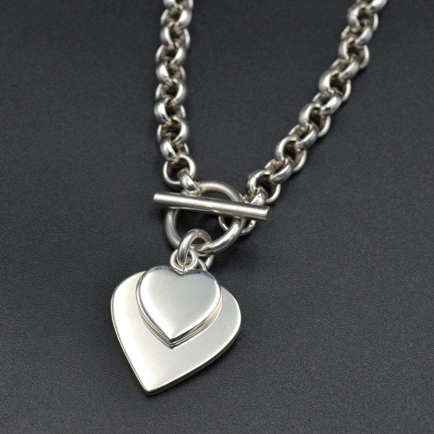 Silver Double Heart Bracelet