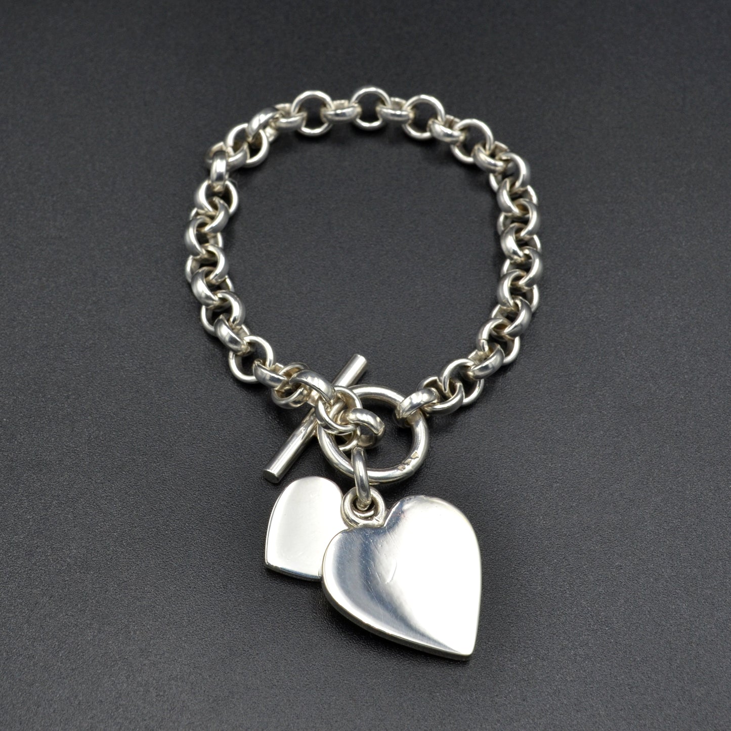 Silver Double Heart Bracelet