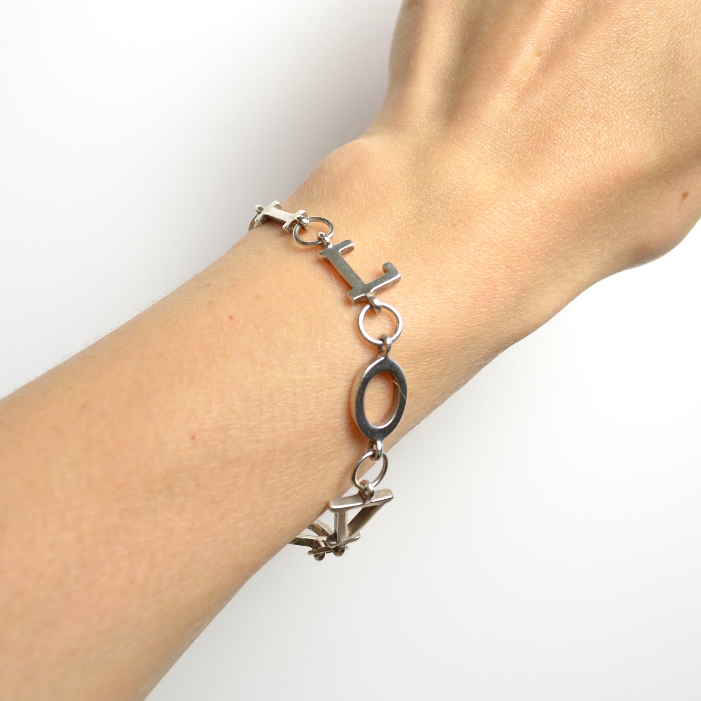 Silver I Love You Bracelet