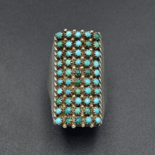 Vintage Zuni Turquoise and Sterling Silver Ring