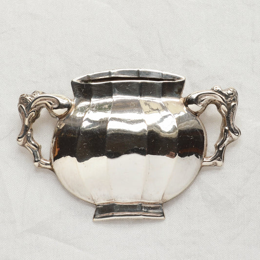 Vintage Williamsburg Stieff Sterling Silver Vessel Brooch