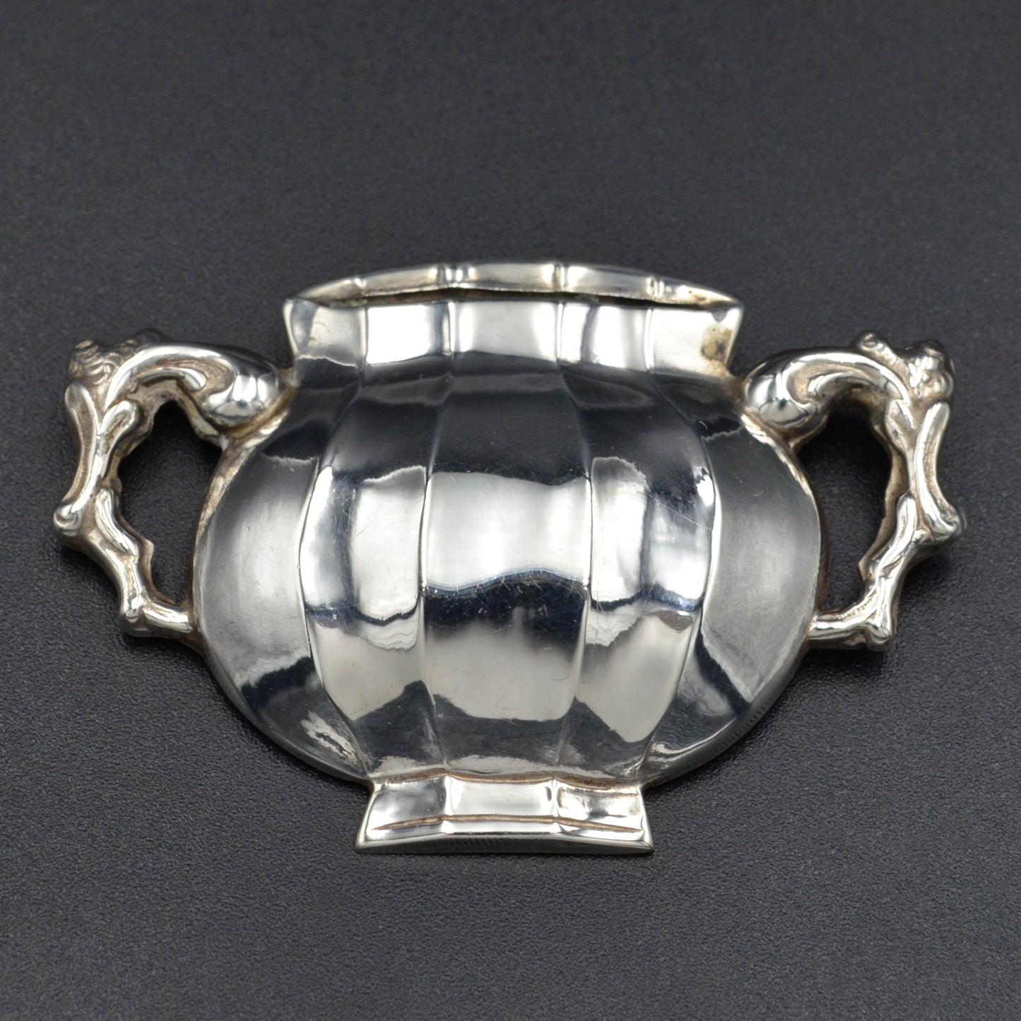 Vintage Williamsburg Stieff Sterling Silver Vessel Brooch