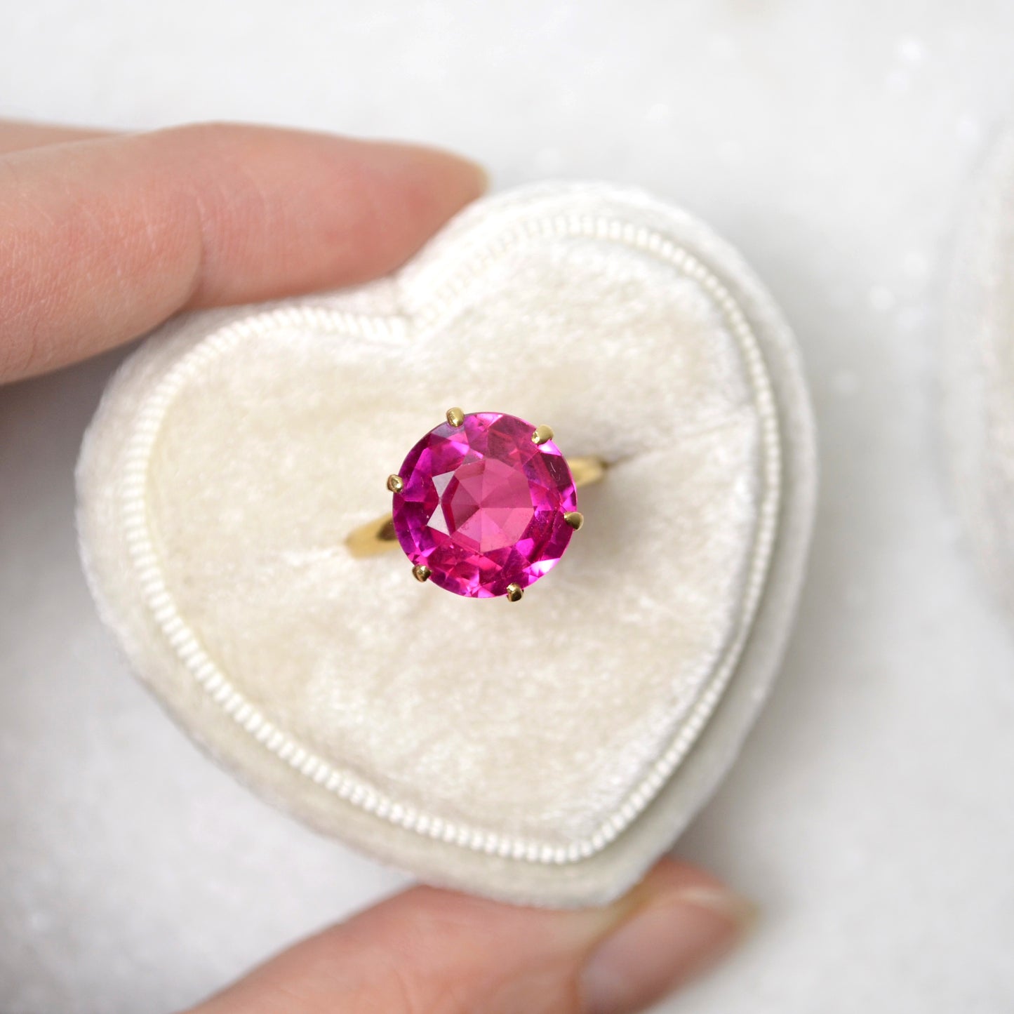 Antique Pink Sapphire and Gold Ring