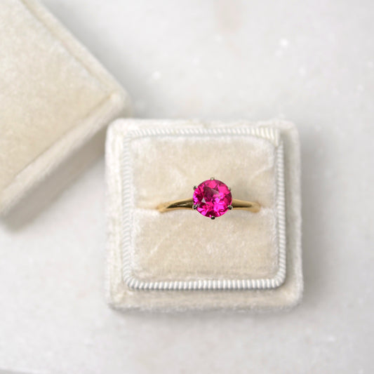 Antique Pink Sapphire and Gold Ring