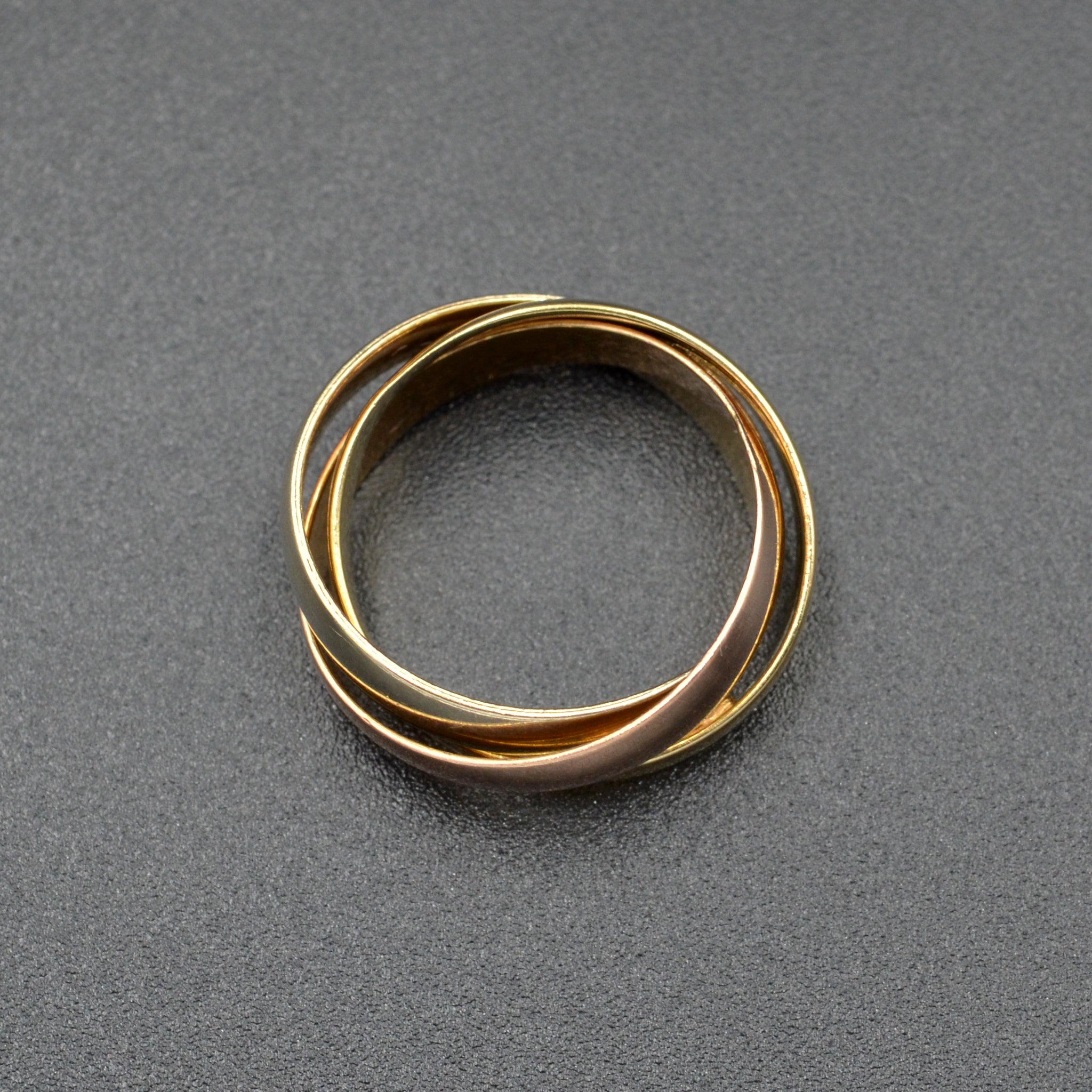 Tri color sale gold rolling ring