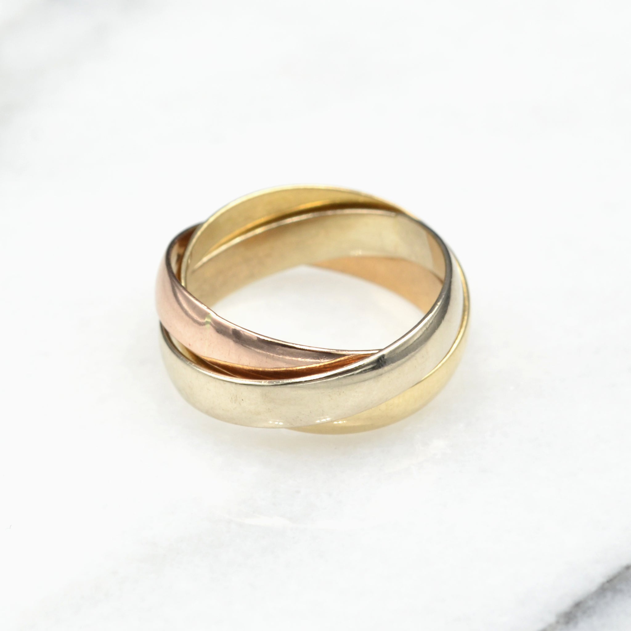 Gold rolling ring 14k sale