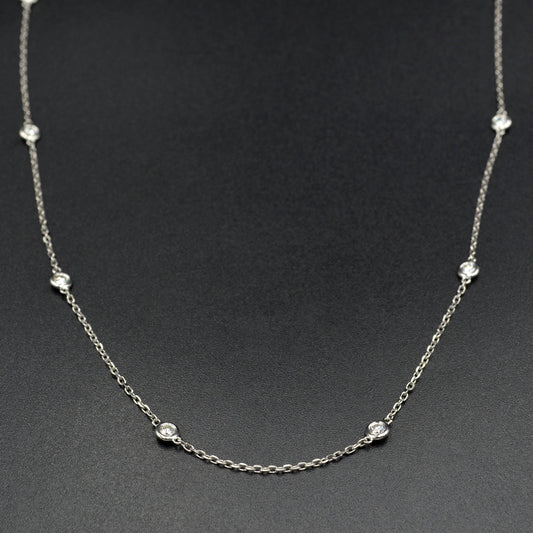 Diamond Station Necklace - 0.50 CTW
