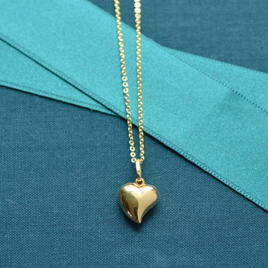 Vintage 14k Gold Luckenbooth Witch’s Heart Pendant Necklace