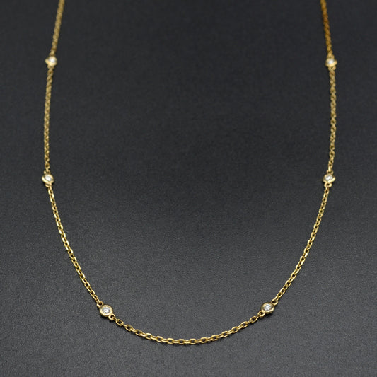 Diamond Station Necklace - 0.25 CTW