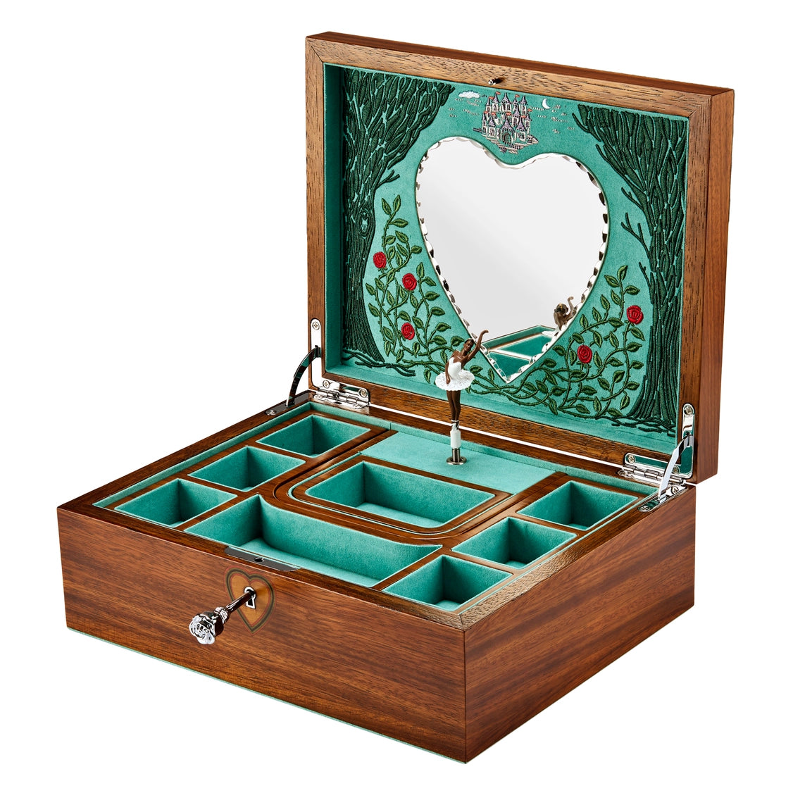 WOLF Ballet Musical Jewelry Box – Sleeping Beauty Walnut Wood