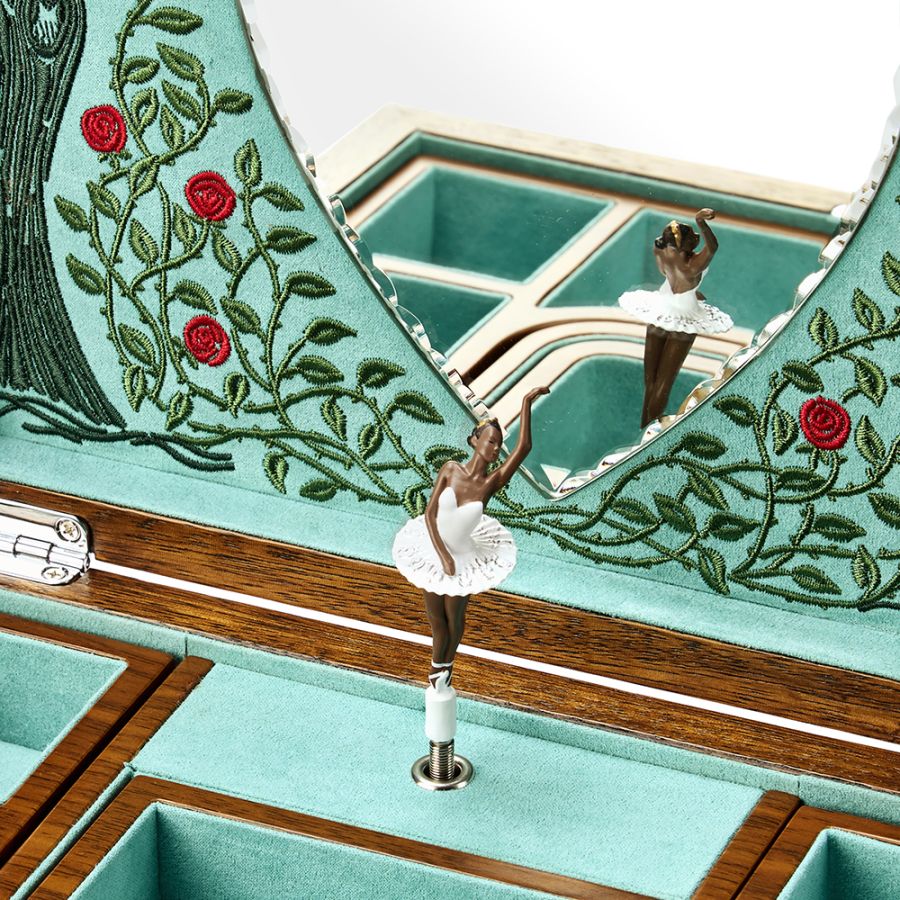 WOLF Ballet Musical Jewelry Box – Sleeping Beauty Walnut Wood