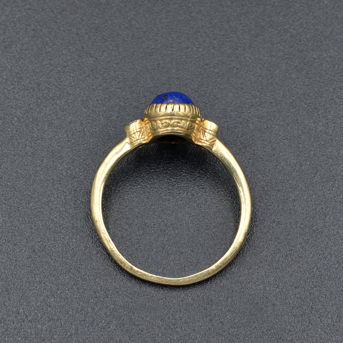 Vintage Lapis Lazuli, Diamond and 14k Gold Ring