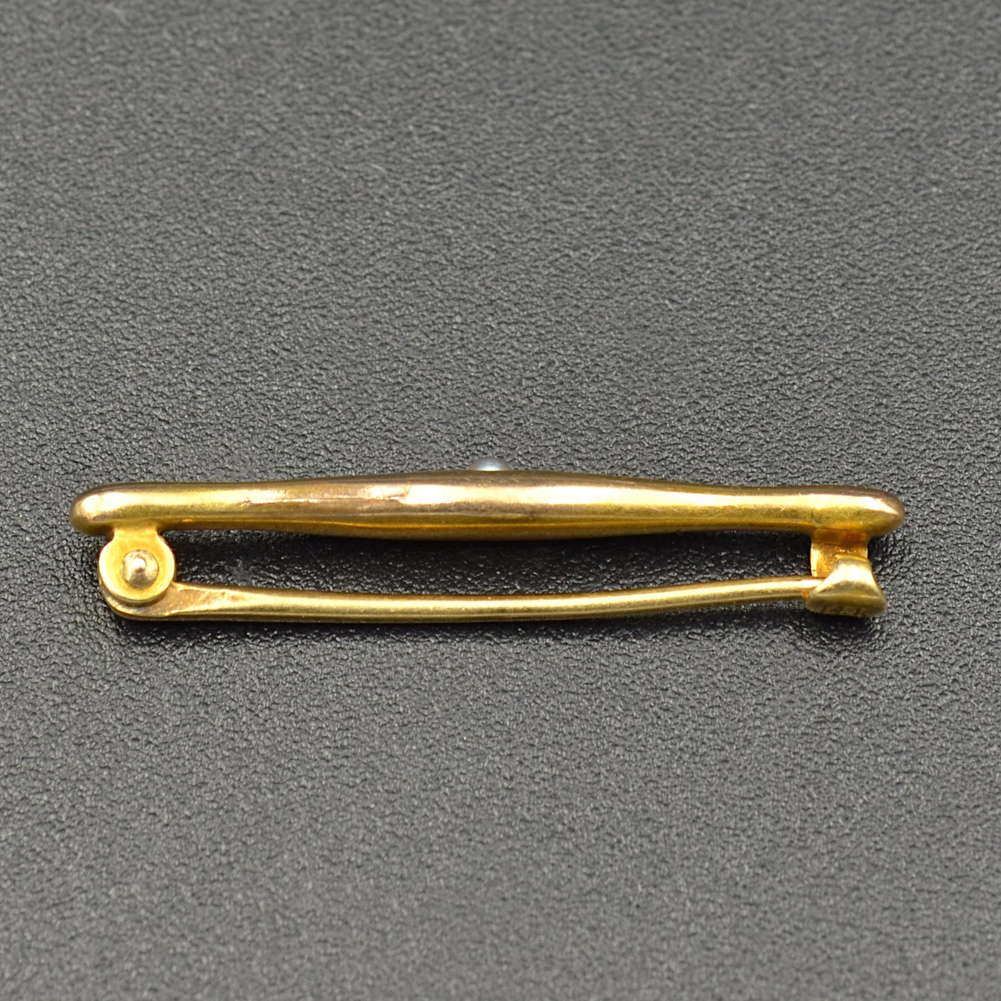 Gold and Pearl Bar Brooch