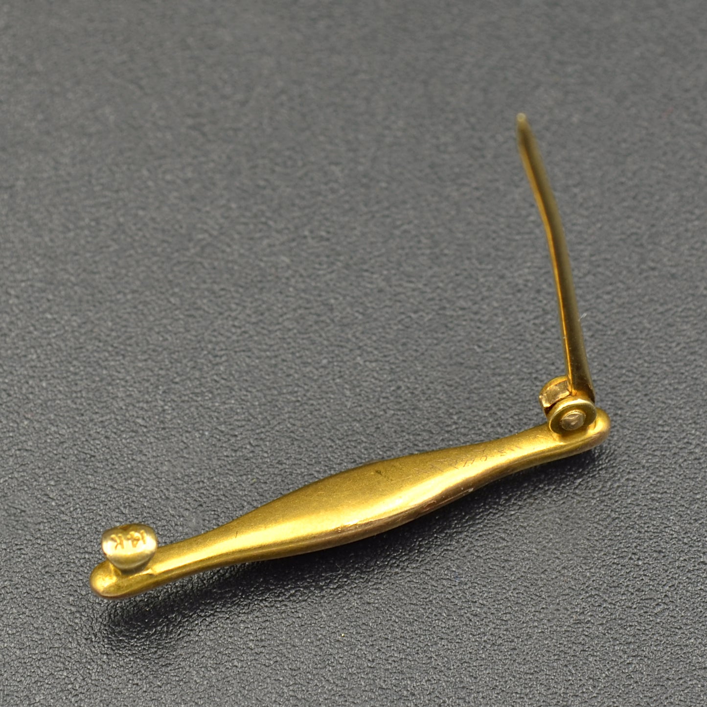 Gold and Pearl Bar Brooch