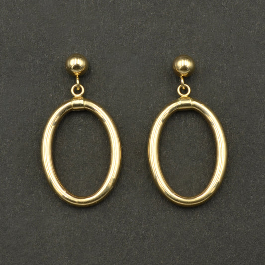 Gold Door Knocker Earrings