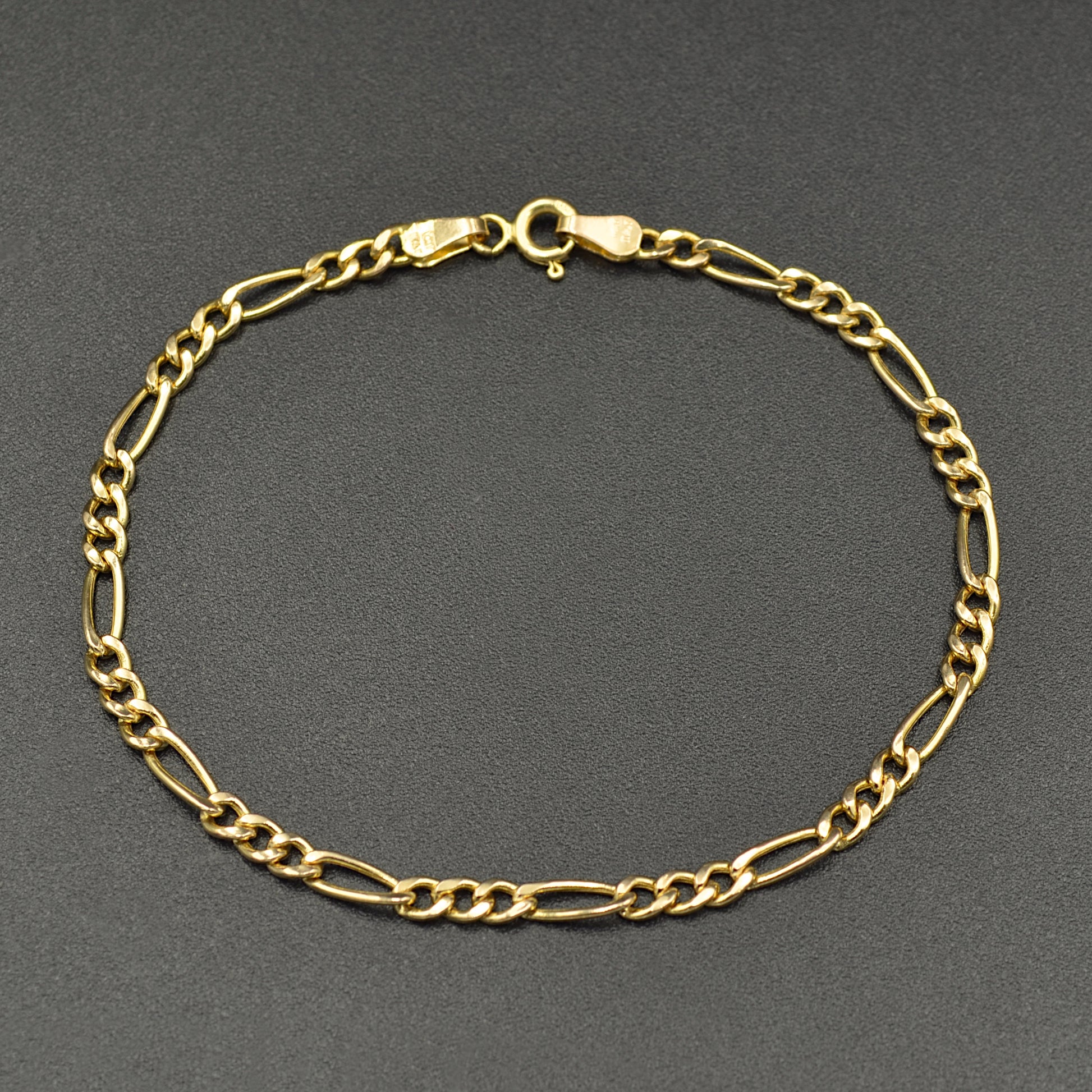 Vintage Italian 14k Gold Figaro Bracelet