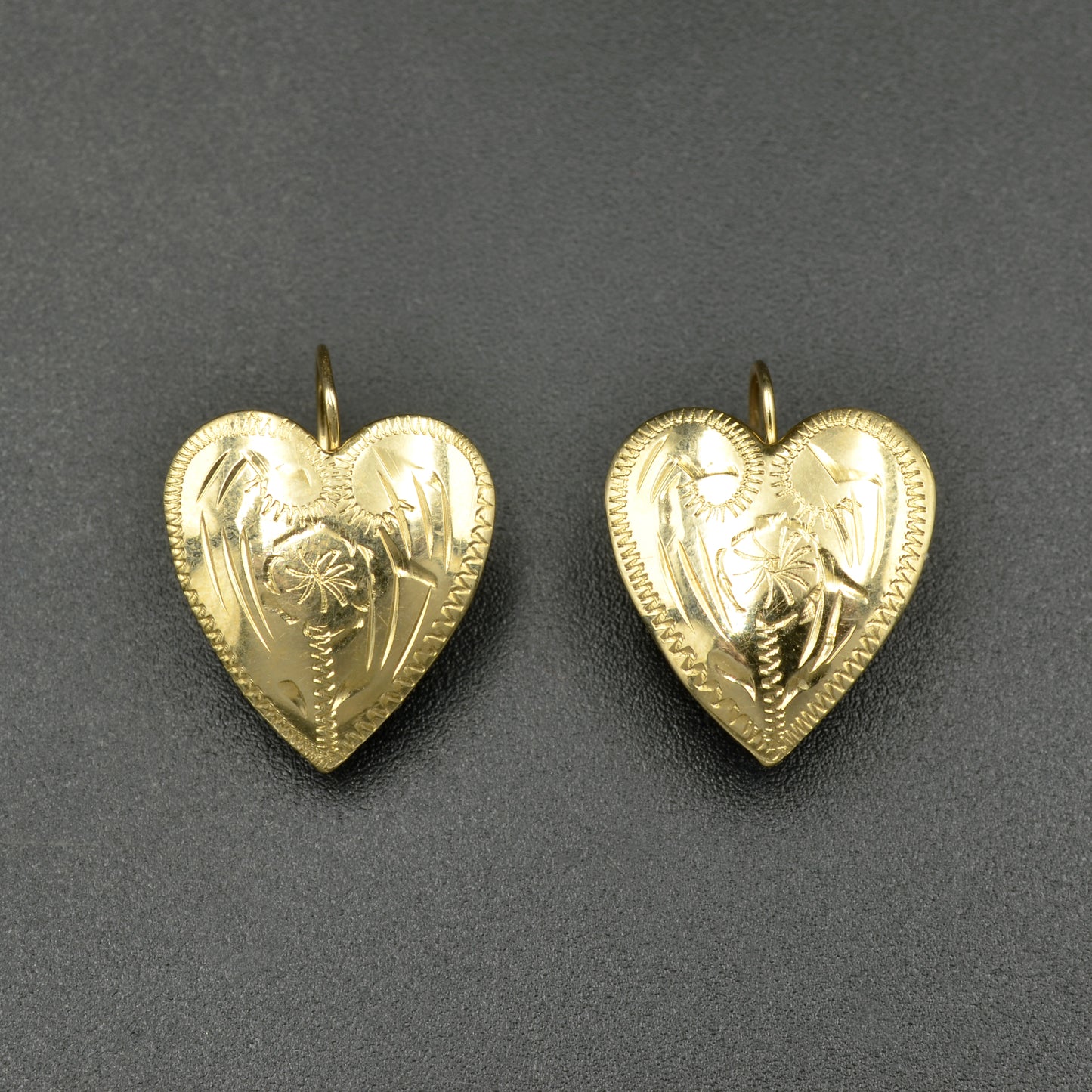 Gold Heart Earrings