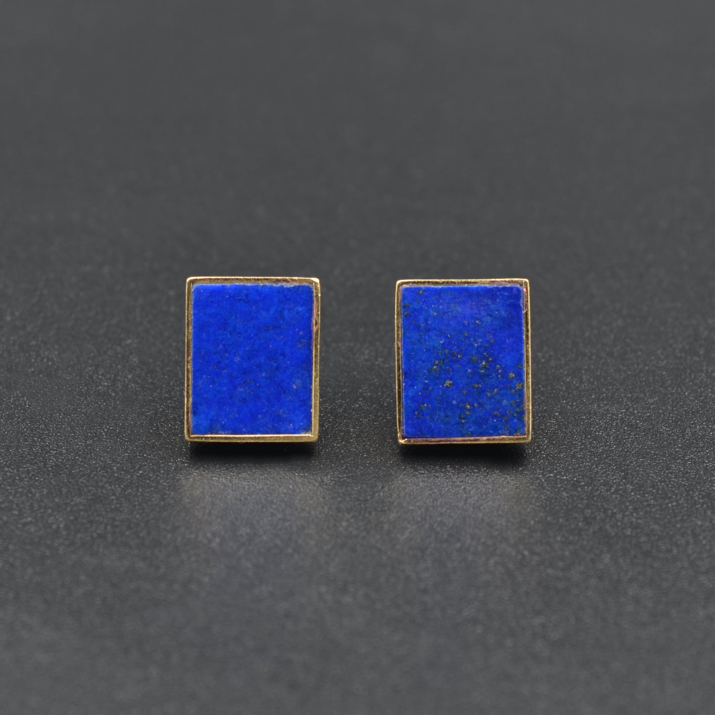 Lapis Lazuli and Gold Post Earrings