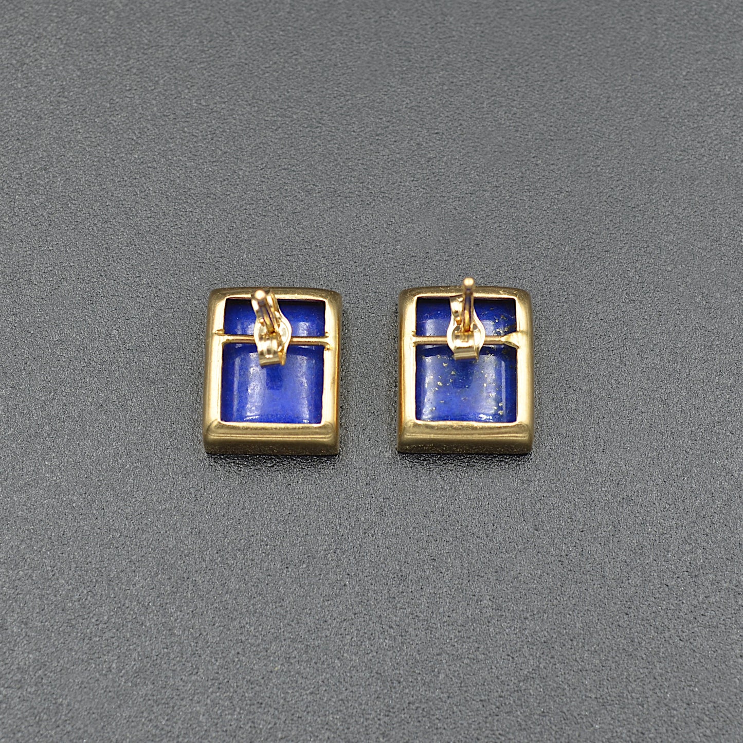 Lapis Lazuli and Gold Post Earrings