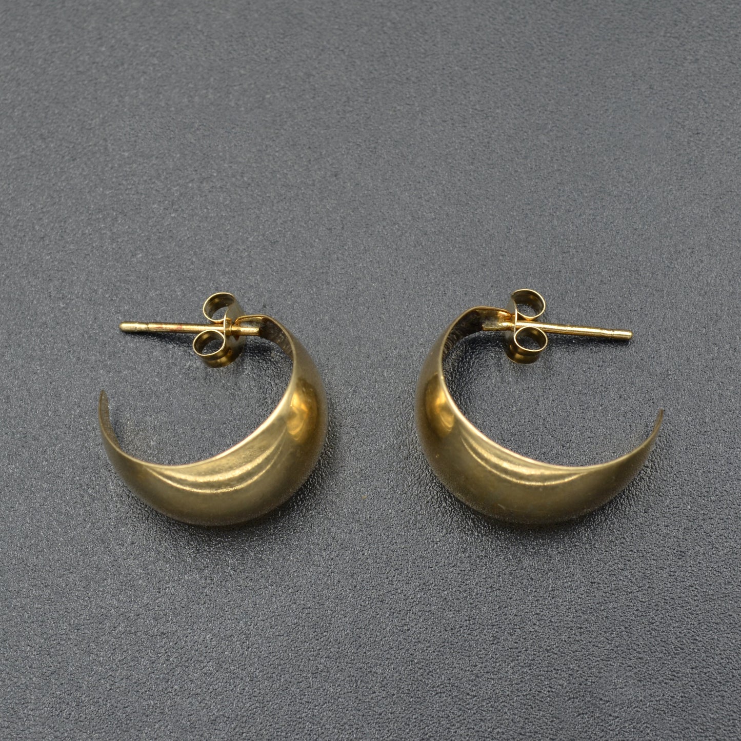 Wide Gold Hoop Earrings