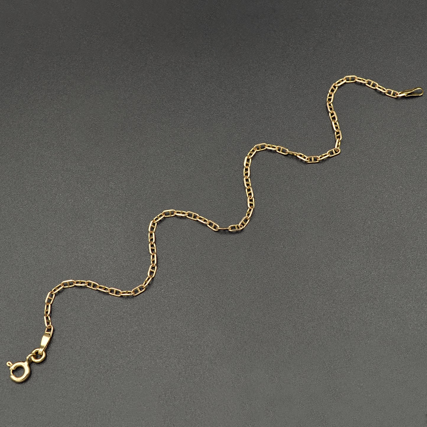 Vintage 9k Italian Gold Anchor Link Bracelet