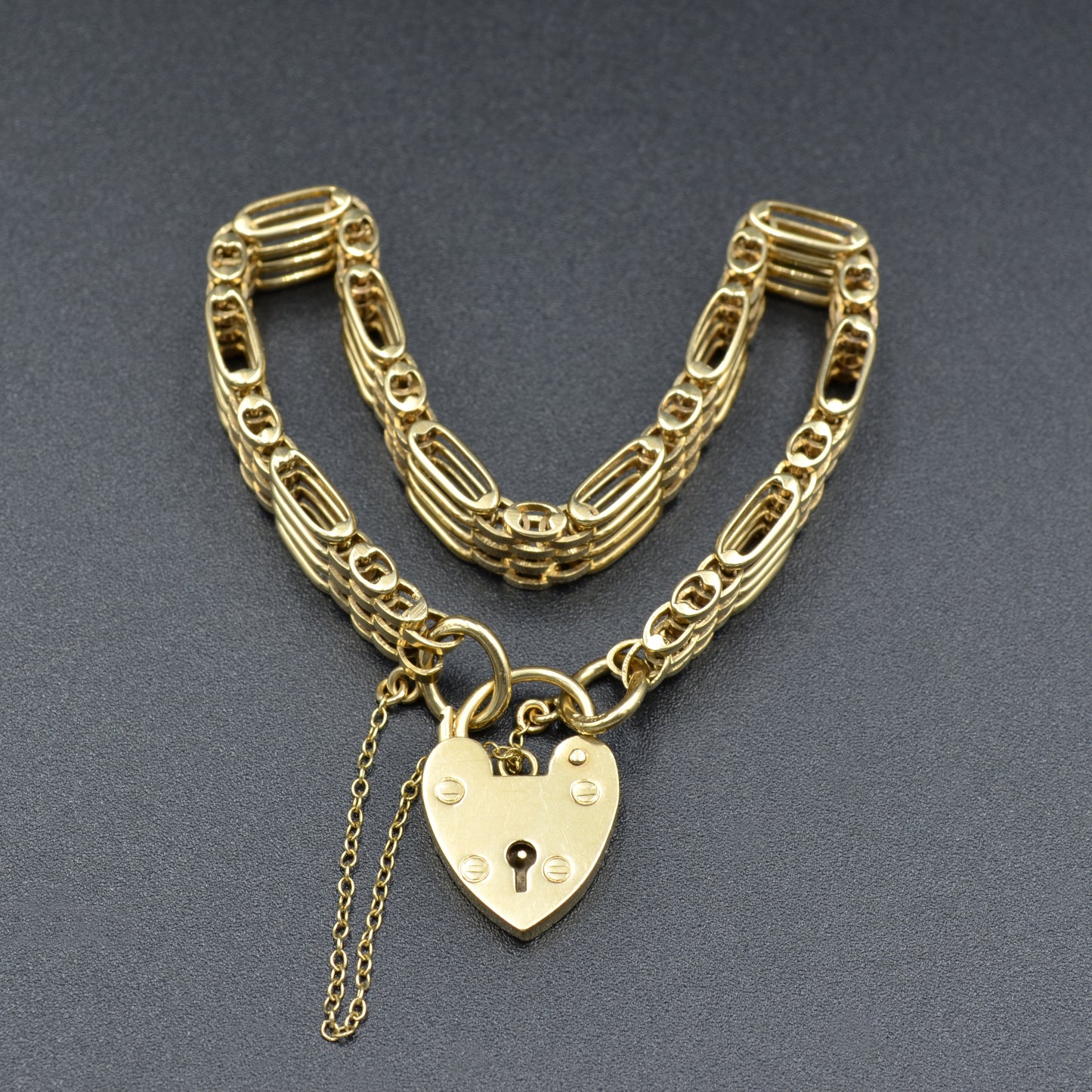 Gold Sweetheart Padlock Bracelet