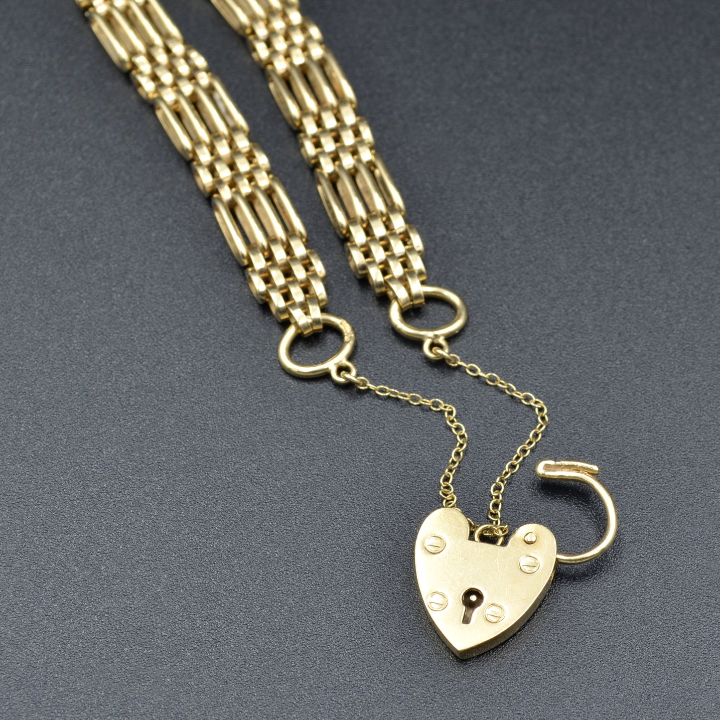 Gold Sweetheart Padlock Bracelet